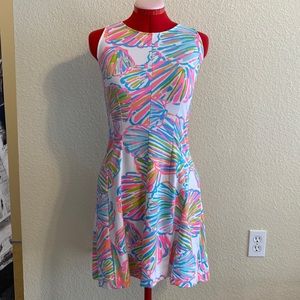 Lilly Pulitzer stretch dress with seashell pattern
